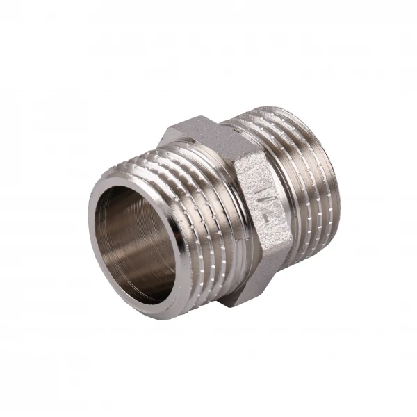 Ниппель 1/2″НН никелированный под прокладку NN332G OPTIMUM