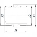 Ниппель 1/2″НН никелированный под прокладку NN332G OPTIMUM