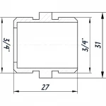 Ниппель 3/4″НН никелированный под прокладку NN442G OPTIMUM