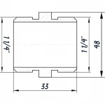 Ніпель 1 1/4″ЗЗ нікельований NN662S OPTIMUM