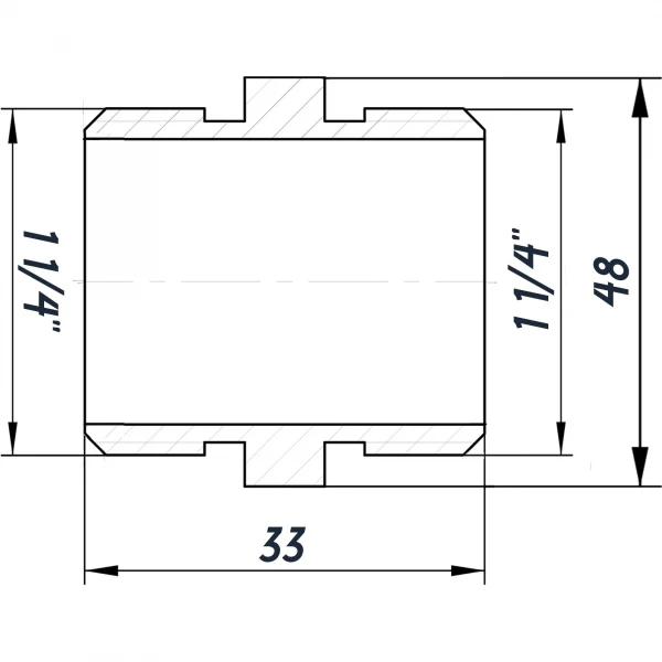 Ніпель 1 1/4″ЗЗ нікельований NN662S OPTIMUM