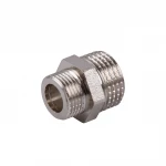 Ниппель редукционный 1/2″х3/8″НН никелированный под прокладку NN322G OPTIMUM