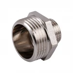 Ниппель редукционный 1″х1/2″НН никелированный под прокладку NN532G OPTIMUM