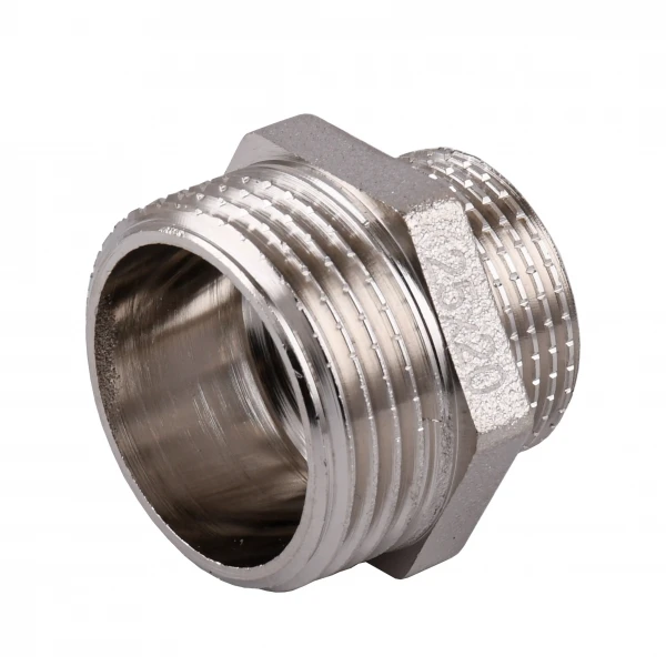 Ниппель редукционный 1″х3/4″НН никелированный под прокладку NN542G OPTIMUM