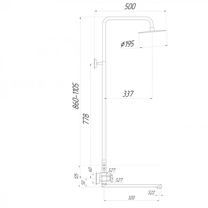Душова система Globus Lux DUKAT SD4-SH-208