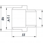 Ниппель редукционный 1 1/4″х1″ЗЗ никелированный NN652S OPTIMUM