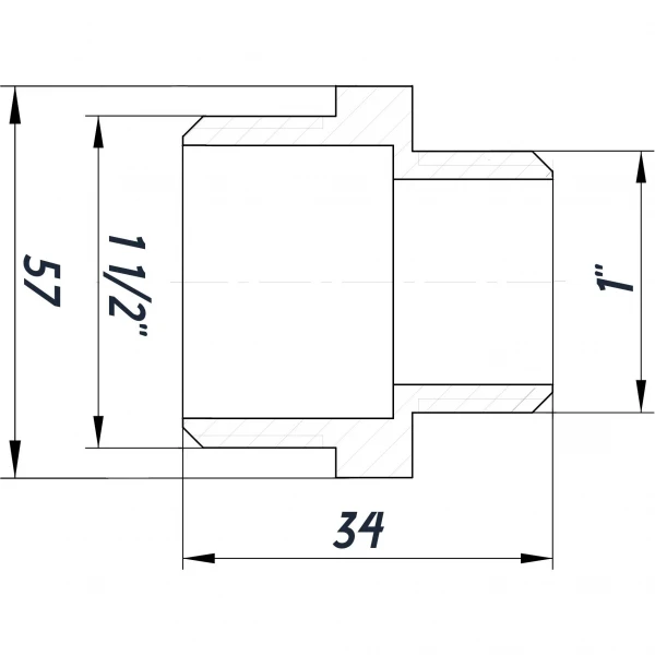 Ниппель редукционный 1 1/2″х1″НН никелированный NN752S OPTIMUM