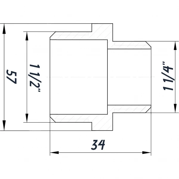 Ниппель редукционный 1 1/2″х1 1/4″НН никелированный NN762S OPTIMUM