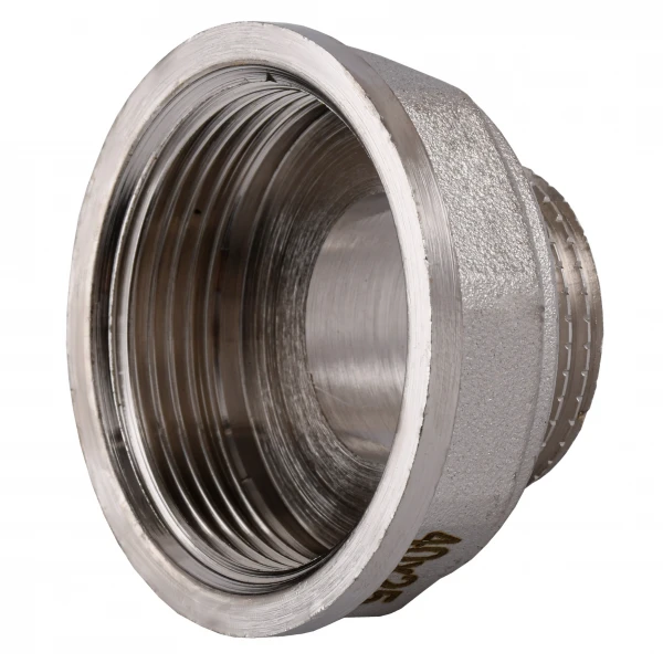 Переходник редукционный 1 1/2″х1″ВН никелированный восьмигранный NK753O OPTIMUM