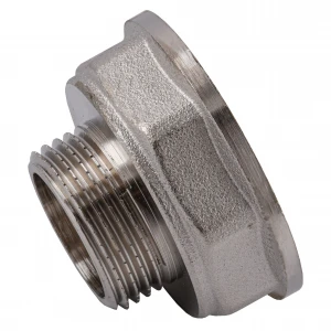 Переходник редукционный 1 1/2″х1″ВН никелированный восьмигранный NK753O OPTIMUM