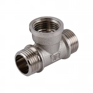 Тройник 1/2″ЗВЗ никелированный NT337S OPTIMUM