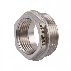 Футорка 1 1/4″х1″НВ никелированная NF653S OPTIMUM
