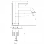 Смеситель для умывальника TOPAZ LOFT TLF 32201-H75-BL