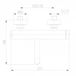 Смеситель для ванны TOPAZ LOFT TLF 32101-H75-C