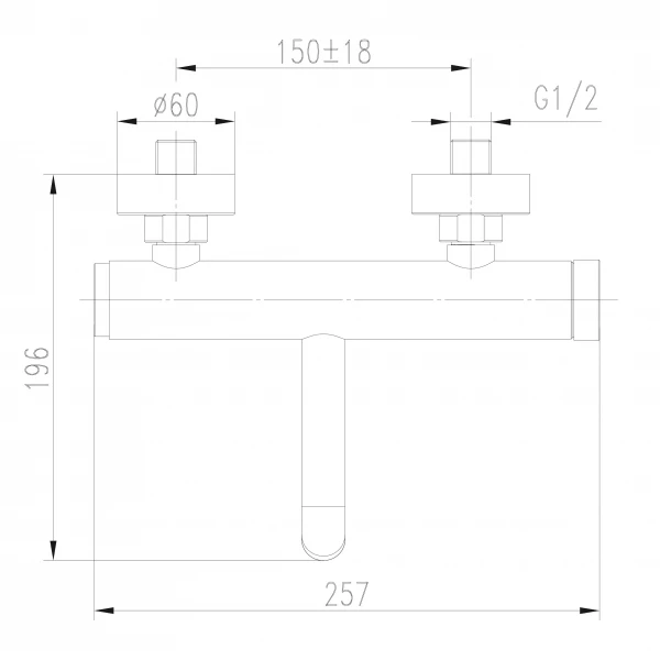 Смеситель для ванны TOPAZ LOFT TLF 32101-H75-C