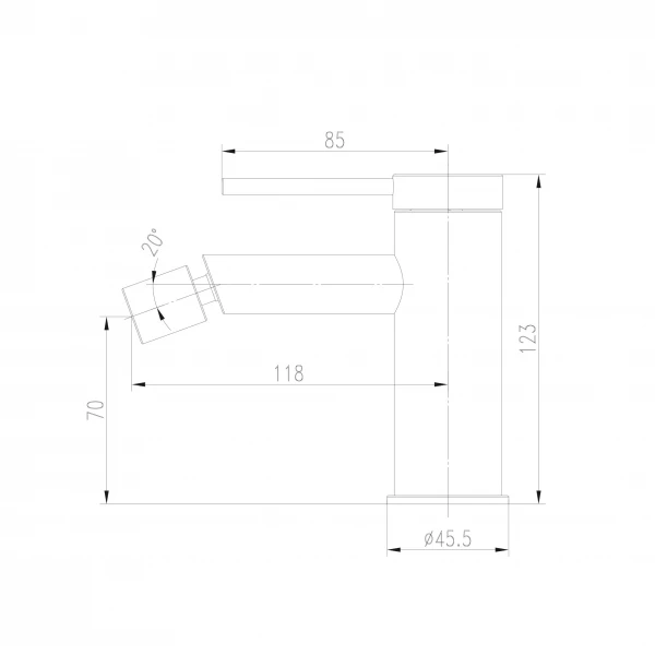 Смеситель для биде TOPAZ LOFT TLF 32601-H75-C
