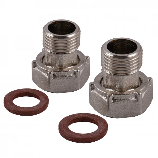 Комплект штуцеров 3/4″х1/2″ВН никелированный NU433B OPTIMUM