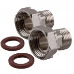 Комплект штуцеров 3/4″х1/2″ВН никелированный NU433B OPTIMUM