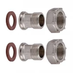 Комплект штуцеров 3/4″х1/2″ВН никелированный NU433B OPTIMUM