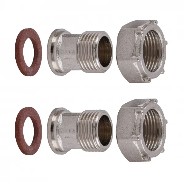 Комплект штуцеров 3/4″х1/2″ВН никелированный NU433B OPTIMUM