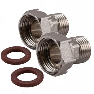 Комплект штуцеров 3/4″х1/2″ВН никелированный NU433B OPTIMUM