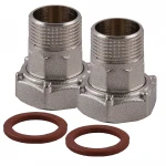 Комплект штуцеров 1″х3/4″ВН никелированный NU543B OPTIMUM