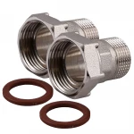 Комплект штуцеров 1″х3/4″ВН никелированный NU543B OPTIMUM