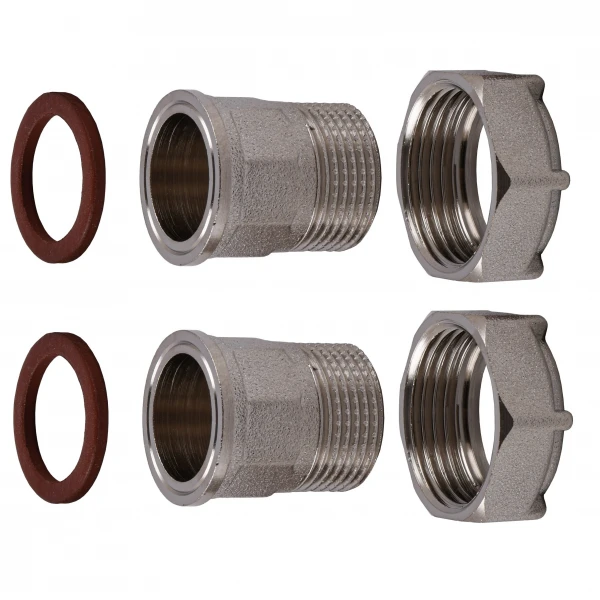Комплект штуцеров 1″х3/4″ВН никелированный NU543B OPTIMUM