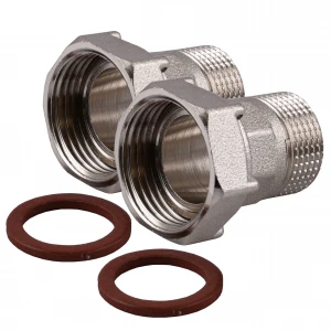 Комплект штуцеров 1″х3/4″ВН никелированный NU543B OPTIMUM
