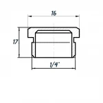 Заглушка 1/4″З латунна LC102S OPTIMUM