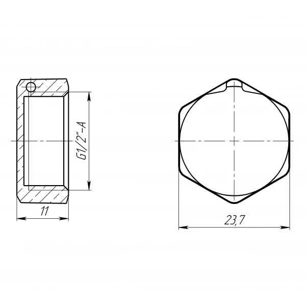 Заглушка 1/2″В латунна під пломбу LC301P OPTIMUM