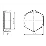 Заглушка 3/4″В латунна під пломбу LC401P OPTIMUM