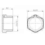 Заглушка 1/2″З латунна під пломбу LC302P OPTIMUM