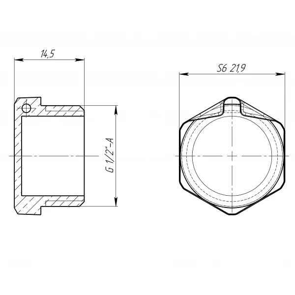 Заглушка 1/2″З латунна під пломбу LC302P OPTIMUM