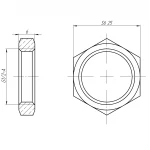 Контргайка  1/2″В латунна LG331L OPTIMUM