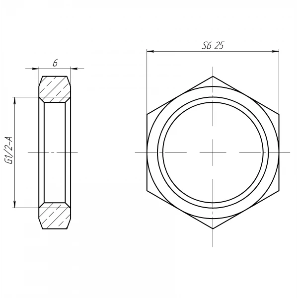 Контргайка  1/2″В латунна LG331L OPTIMUM