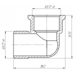 Уголок 1/2″ВН латунный LL333S OPTIMUM