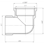 Угол 1″ВН латунный LL553S OPTIMUM