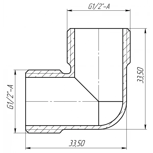 Угол 1/2″НН латунный LL332S OPTIMUM