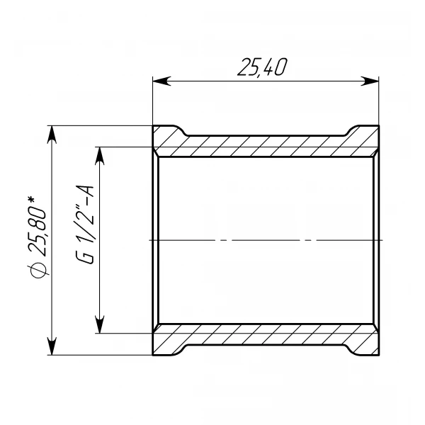 Муфта 1/2″ВВ латунная LM331S OPTIMUM