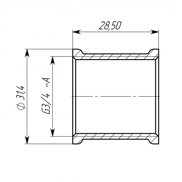 Муфта 3/4″ВВ латунная LM441S OPTIMUM