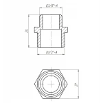 Ниппель редукционный 1/2″х3/8″НН латунный LN322S OPTIMUM