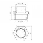 Ниппель редукционный 3/4″х1/2″НН латунный LN432S OPTIMUM