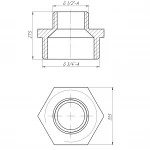 Ниппель редукционный 1″х1/2″НН латунный LN532S OPTIMUM