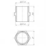 Ниппель 3/4″НН латунный LN442S OPTIMUM