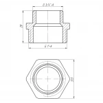 Ниппель редукционный 1″х3/4″НН латунный LN542S OPTIMUM