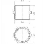 Ниппель 1″НН латунный LN552S OPTIMUM