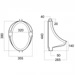 ПИССУАР FLATBACK UR-FB-OV
