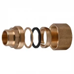 З'єднання зажимне пряме для труби Ø28мм 3/4″З латунне LS442S OPTIMUM