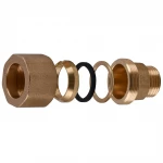 З'єднання зажимне пряме для труби Ø28мм 3/4″З латунне LS442S OPTIMUM